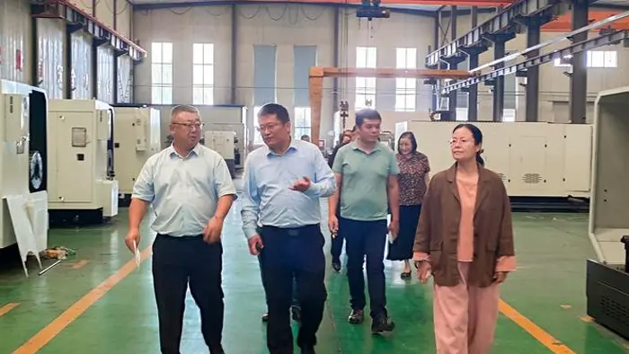 विदेशी ग्राहक ऑन-साइट निरीक्षण के लिए कियानशेंग हेवी इंडस्ट्री फैक्ट्री का दौरा करते हैं